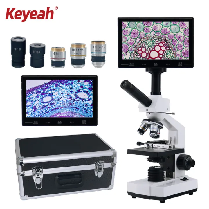 Professional%20live%20blood%20cells%20analysis%20Laboratory%20biological%20HD%20Microscope%20TV%20AV%20USB%20with%20Electronic%20Eyepiece%207/9/10.1-inch%20LCD%20-%20Image%202