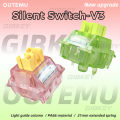 Outemu Silent Switch Peach V3 Switch Mute Lemon Switches Hot swap Quiet Mechanical Keyboard Linear Tactile 5Pin Pre Lubed POM.