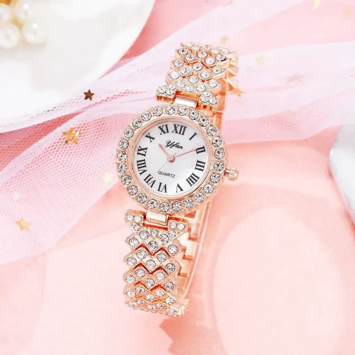 2Pcs%20Combo%20Fashion%20Watches%20&%20Bracelet%20Ladies%20Diamond%20Quartz%20Watch%20For%20Female%20Girl's%20-%20Image%209