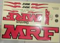 MRF cricket bat stickers. 
