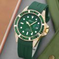 Men Sports Silicone Rhinestone Watch.