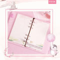 【Fashion】Cherry Sakura 80 A6 Loose-Leaf Notebook Journal Agenda Gift Set Kawaii Stationery. 