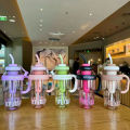 GYM Tumbler Plastic Camping Tea Infuser Bottle Reusable Large Capacity Water Bottle With Lids and Straws 1300ml. 