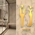 WC Sign Board Signage Bathroom Sign with Self Toilet Sign Male Female S.