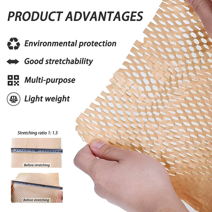 %EF%BC%88New%EF%BC%89Honeycomb%20Packag%20Paper%20Cuhioning%20Kraft%20Paper%20Wrap%20Roll%2011.8%20Inch%20x%2065%20feet%20Eco-Friendly%20Honeycomb%20Protective%20Wrap%20-%20Image%203