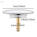 Button Drain Stopper Bath Plug for Bathtub Drain Cover Wash Basin Drain Plug 2. 