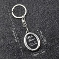 Metal Photo Frame Key Ring Egg-Shaped. 