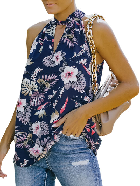 Spring%20flowers%20Women%20Summer%20Tank%20Tops,%20Floral%20Print%20Tie-Neck%20Sleeveless%20Vest%20Tops,%20Streetwear%20for%20Girls,%20Light%20Purple/Apricot/Navy%20Blue%20-%20Image%207