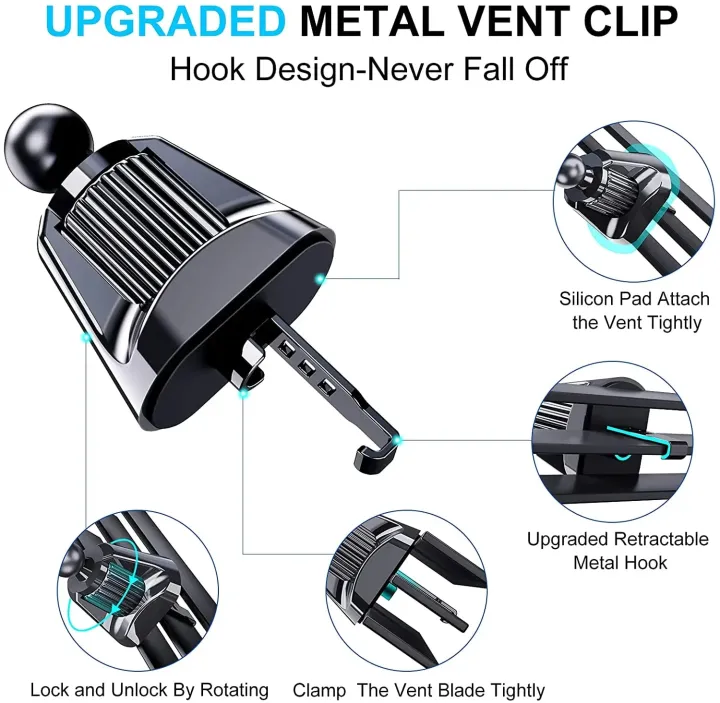 EWA%20Magnetic%20Car%20Mount%20Compatible%20with%20iPhone%2014/12/13/%20Pro/12%20Max/12%20Mini/Magsafe%20Case%20Strong%20Magnet%20Air%20Vent%20Phone%20Holder%20-%20Image%204
