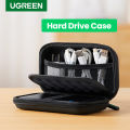 UGREEN Travel Case Gadget Bag Electronics Accessories Organiser Carry Hard Case Cable Tidy Storage Box Pouch Case for 2.5 Hard Drive Disk USB Cable External Storage Carrying SSD HDD Case.