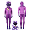 Popular Smiling Critters Cosplay Costume Aminal purple cat Catnap Elephant Bear Bodysuit Jumpsuit Mask Boy Girl HalloweenCostume. 