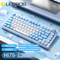 LEOBOG HI75 Metal Base Keyboard Gasket Structure Mechanical Gaming Keyboard RGB Backlit Hot Swap HIFI Sound with PBT Keycaps. 