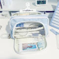 Pink Pencil Bag For Girls Fashionable School Accessories Aesthetic School Cases Korean Stationery Holder Cute Pencil Bag.