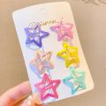 Baby 3 And 6 Pcs Hair Clip Star Design. 