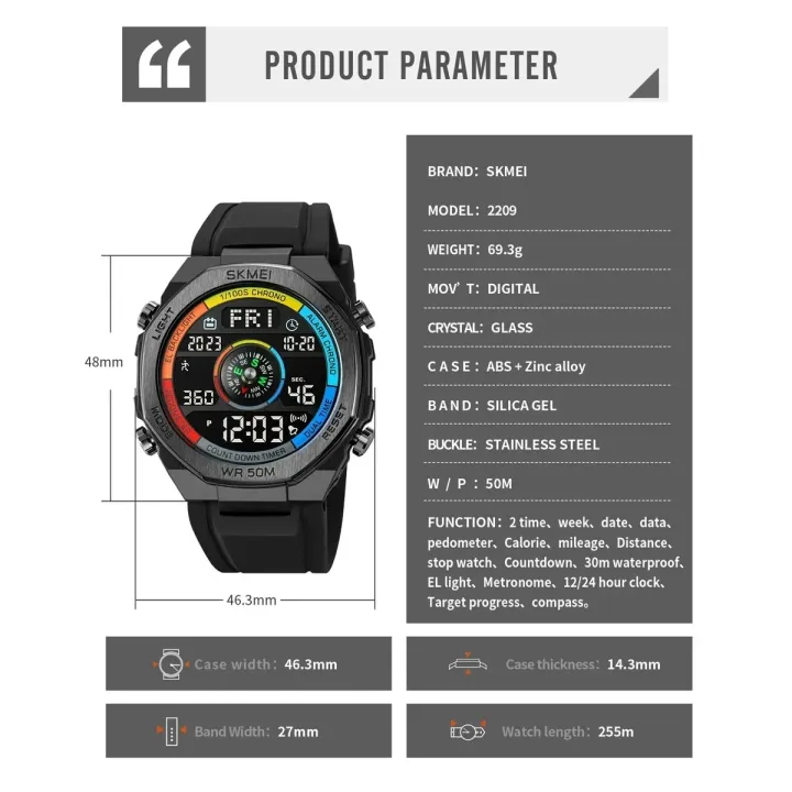 SKMEI%202209%20Multifunctional%20Waterproof%20LED%20Watch%20Sports%20Electronic%20Watch%20Men's%20Outdoor%20Sports%20Compass%20Electronic%20Watch%20-%20Image%206