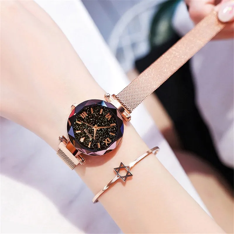 Luxury Women Watches Magnetic Starry Sky Female Clock Quartz Wristwatch Fashion Ladies Wrist Watch Reloj Mujer Relogio Feminino Daraz .bd