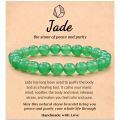 [ New ] Single Circle Beaded Bracelet 8m Tigereye Green Chalcedony Crystal Turquoise Bracelet Elastic String Dream Amethyst Bracelet. 