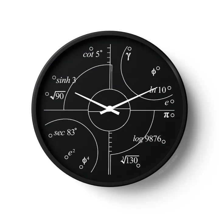 Mathematical Formulas Wall Clock | Math Lovers Clock for Teachers and ...