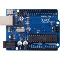Arduino Uno R3 Microcontroller and Usb Cable. 