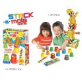 Stack a Mole Game Stacking Cups Board Game With Card Speed Challenge Train Parent-child Interactive Puzzle Tabletop Toy for Kid.