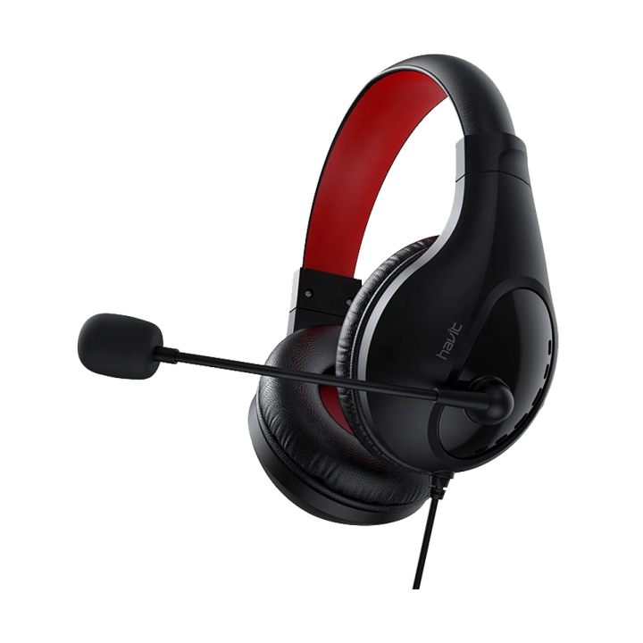 Havit H2116D 3.5mm (Dual Port) Stereo with Mic Headset for Computer - Black/Red