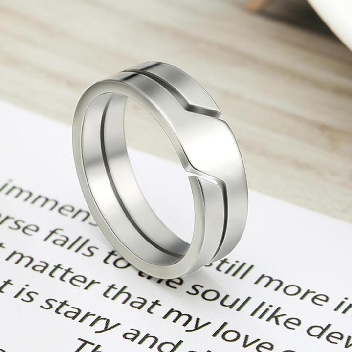 Unisex Ring Classic Unisex Line Pattern Metal Ring Fashion Jewelry