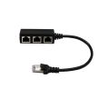 RJ45 1 To 3 Ethernet LAN Network Cable Splitter 3 Way Extender Adapter Connector. 