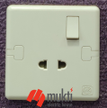 MK Made in Singapore ECORE 2 Pin 10A Socket with Switch Two 2Pin. 