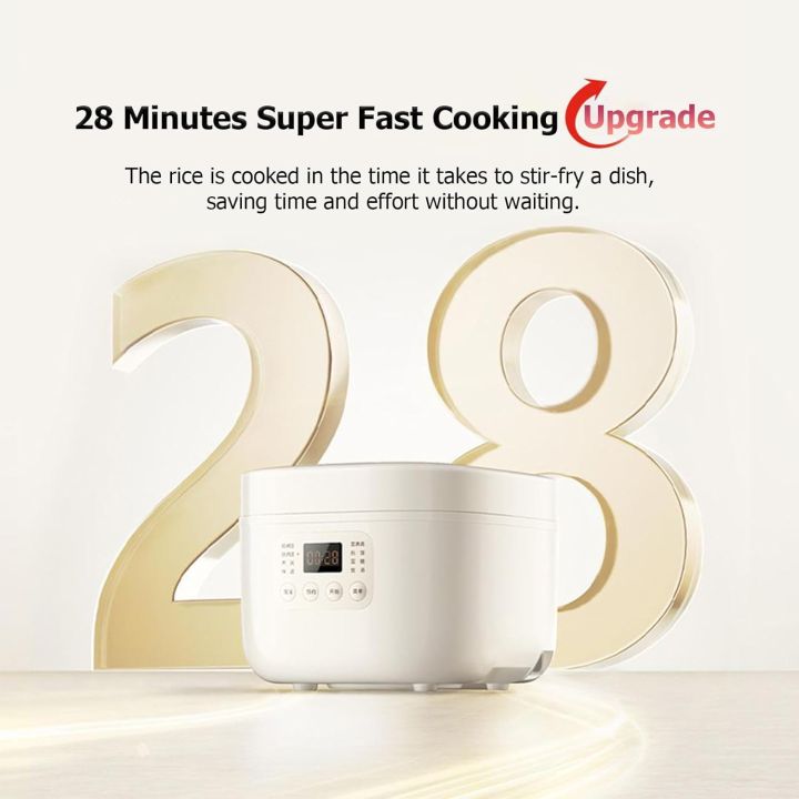 XIAOMI%20MIJIA%20Rice%20Cooker%20N1,%203L%20Multifunctional%20Rice%20Cooker,%20Slow%20Cooker,%2028%20minutes%20Fast%20Cooking%20with%20LED%20Time%20Display,%208%20Cooking%20Menus,%2024H%20Appointment%20-%20Image%206