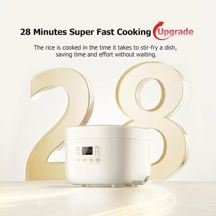 XIAOMI%20MIJIA%20Rice%20Cooker%20N1,%203L%20Multifunctional%20Rice%20Cooker,%20Slow%20Cooker,%2028%20minutes%20Fast%20Cooking%20with%20LED%20Time%20Display,%208%20Cooking%20Menus,%2024H%20Appointment%20-%20Image%206