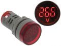 ROUND VOLT Meter 60-500V Voltage Meter Panel Mount 22mm Round Panel Voltmeter AC 60-500V LED Digital Display Voltage Meter Testers With Indicator Light.