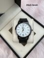 Inspried bye Analog Leather Watch For Men - Blue. 