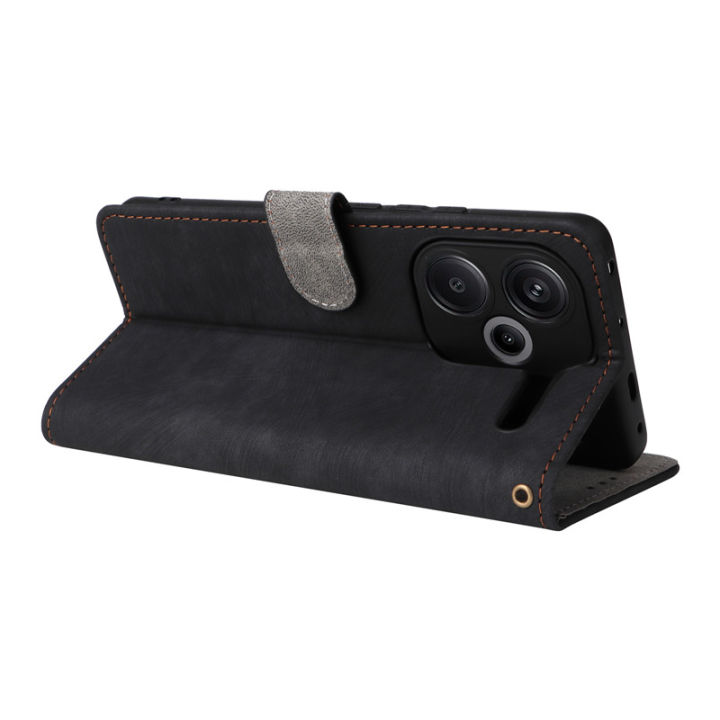 Vantime%20for%20Xiaomi%20Redmi%20Note%2013%20Pro+%20Plus%205G%20Multi-functional%20PU%20Leather%20Phone%20Case%20Wallet%20Case%20RFID%20Blocking%20-%20Image%203