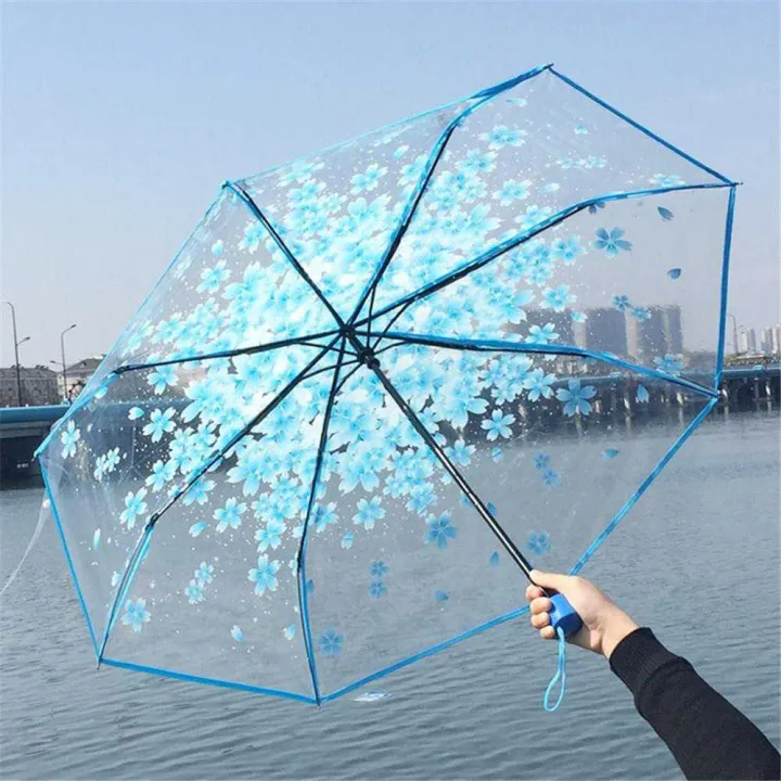 Transparent%20Flower%20Design%20Folding%20Women%20Fashion%20Umbrella%20Pink%20-%20Image%205