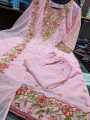 Exclusive Collection Unique Design Stitched Georgette Fabric Heavy Embroidery And Heavy Sequence Work Three Piece Collection For Women.