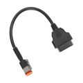 New Motorcycle OBD2 Diagnostic Cable Adapter 4Pin 32cm/12.6in Fit For Davidson. 
