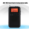 AM FM Digital Radio 2 Band Stereo Radio Digital Tuning Radio Pocket Radio Portable ICD Screen.
