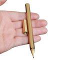 Hexagon 0.5mm Gel ink Pen Handmade Brass Liquid ink Roller ball Pen Classic Drop shipping.