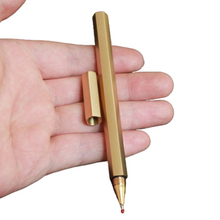 Hexagon%200.5mm%20Gel%20ink%20Pen%20Handmade%20Brass%20Liquid%20ink%20Roller%20ball%20Pen%20Classic%20Drop%20shipping%20-%20Image%206