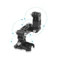 Adjustable Helmet Chin Mount for Gopro hero DJI OSMO Action 3 4 Insta360 X4 X3 Action Camera Accessories with double safety protection.
