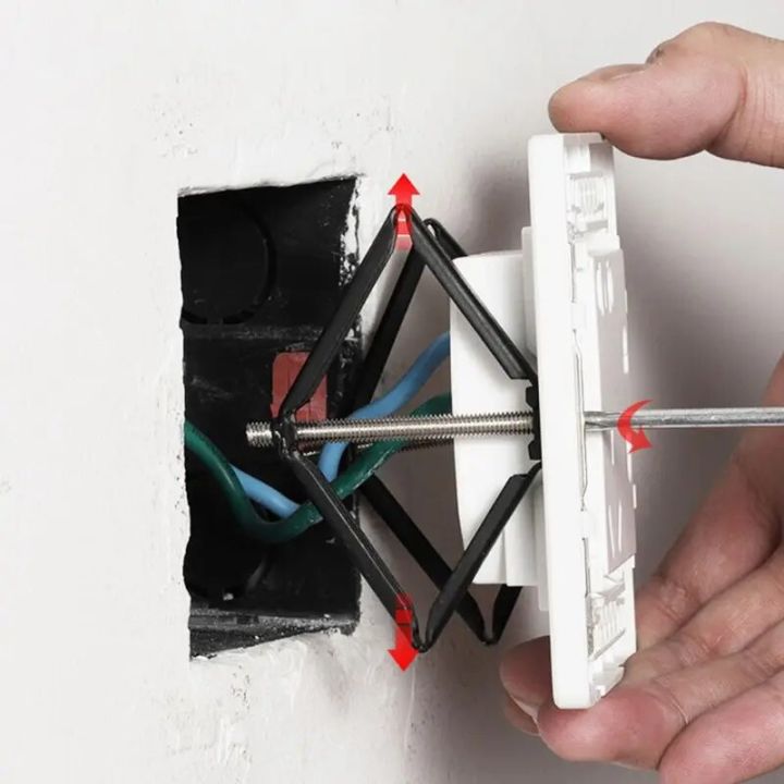 【YIYANGMAOYI111】4 Pcs Wall Mount Box Repair Tool Secret 86mm Switch Cassette Repairer Support Electrician Accessories