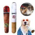 Pet Funny Toys Cigar Big Smoke Plush Sound Squeak Cigarettes Toys Dog Chew Molar Interactive Game Bite Resistant Pet Toy.