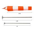 2X  Outdoor Aviation Windsock Bag Rip-Stop Wind Measurement Weather Belt Wind Monitoring Toy Kite 80CM(null). 