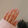 24PCS Black Matte Leopard Wearing False Nail Tips Stiletto Cow Pattern Detachable Nails Full Cover Girls Press on Nails Art. 