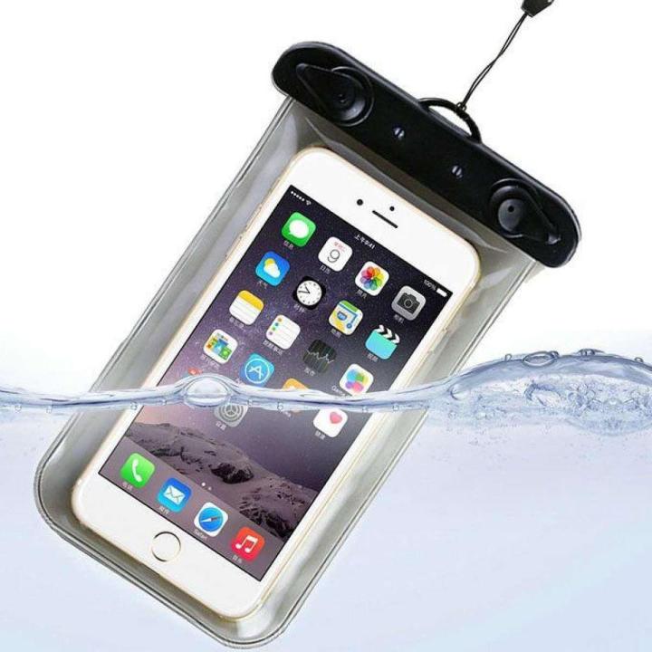 Waterproof Mobile Pouch Bag - White And Black