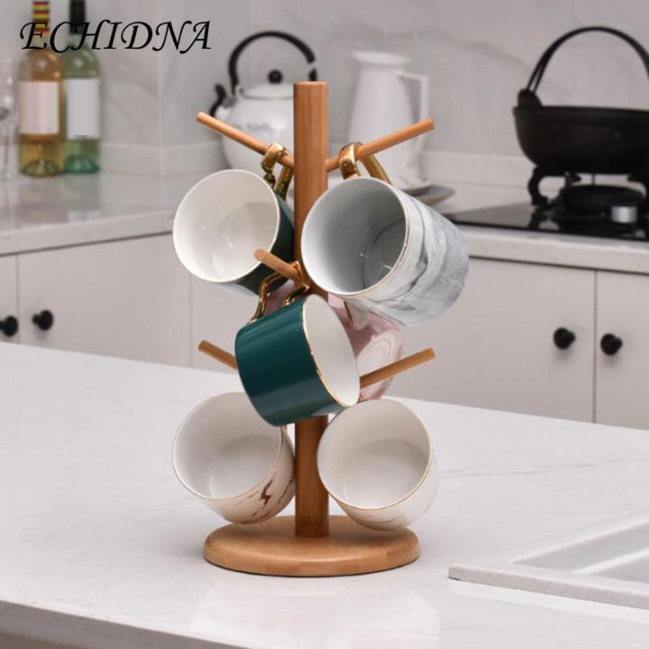 Wooden%20Cup%20Holder%20Wooden%20Cup%20Holder%206%20Hooks%20Mug%20Tree%20Heavy%20Duty%20Multifunctional%20Tea%20Coffee%20Organizer%20Stand%20Storage%20Drain%20Rack%20Coffee%20Cup%20Drain%20Rack%20-%20Image%2010