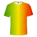 Neon T-Shirt Men/Women Summer green T shirt Boy/Girl Solid Colour Tops Rainbow Streetwear Tee Colourful 3D Printed Kids shirt.
