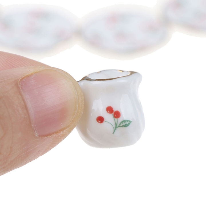 1:12%20Miniature%2015pcs%20Porcelain%20Tea%20Cup%20Set%20Chintz%20Flower%20Tableware%20Kitchen%20-%20Image%205