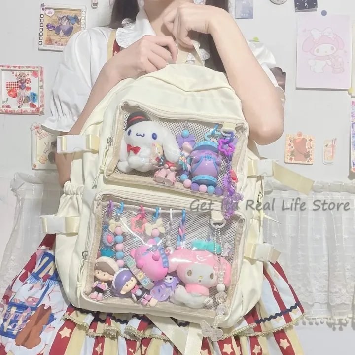 New%20Girls%20Large%20School%20Pink%20Ita%20Backpack%20with%20Two%20Clear%20Pockets%20for%20Pin%20Display%20Women%20Big%20Kawaii%20Ita%20Bag%20with%20Insert%20Plate%20H221%20-%20Image%202