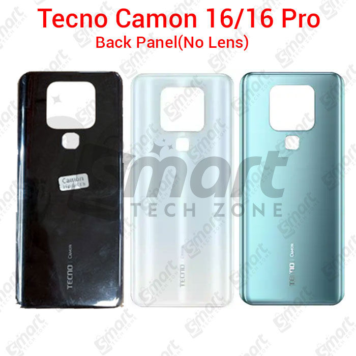 Tecno Camon 16 Back Panel/Backshell/ Casing + Without Camera Lens + Side Buttons With Logo-All Colors Available